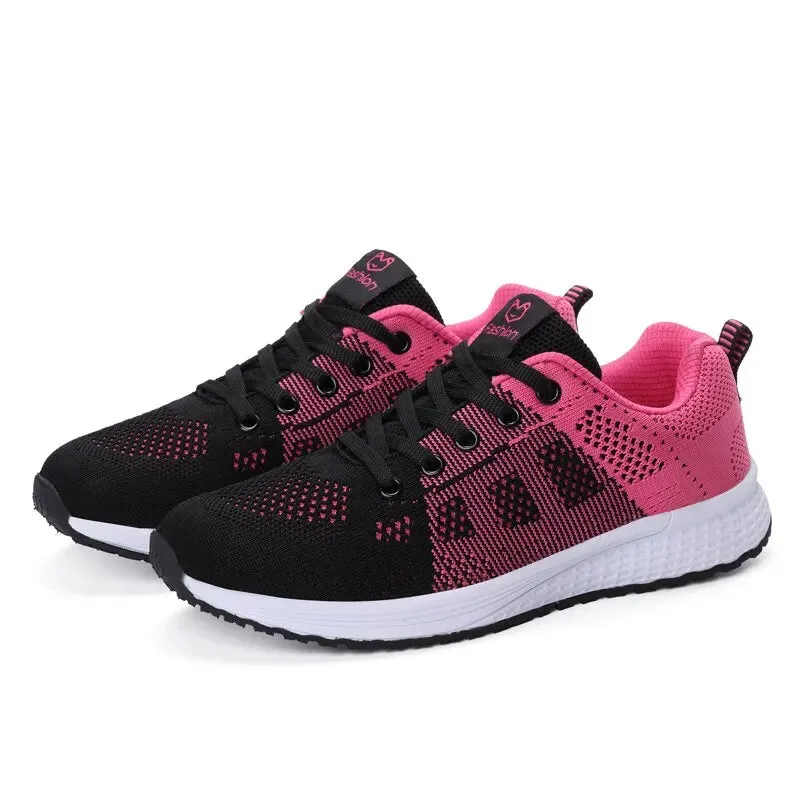 Women's Casual Flats Air Mesh Breathable Trainers Ladies Shoes Female Sneakers Women Basket