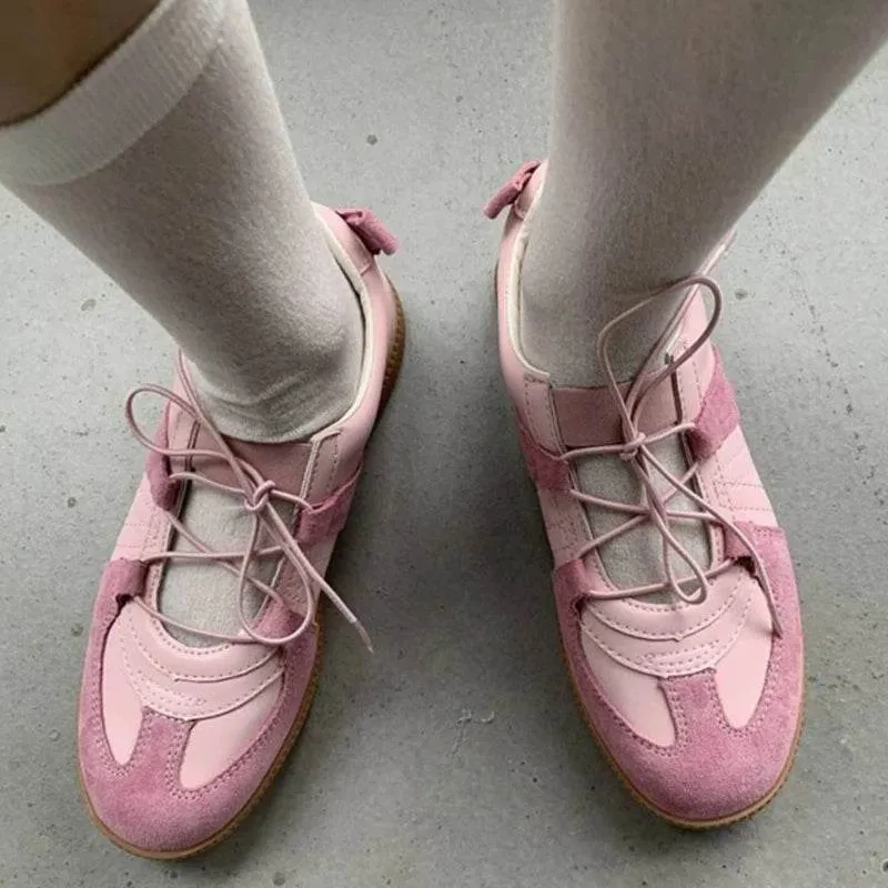 Women's Casual Shoes - Leather Sneakers - Breathable Soft Flats - CS2401