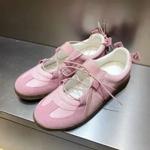 Women's Casual Shoes - Leather Sneakers - Breathable Soft Flats - CS2401