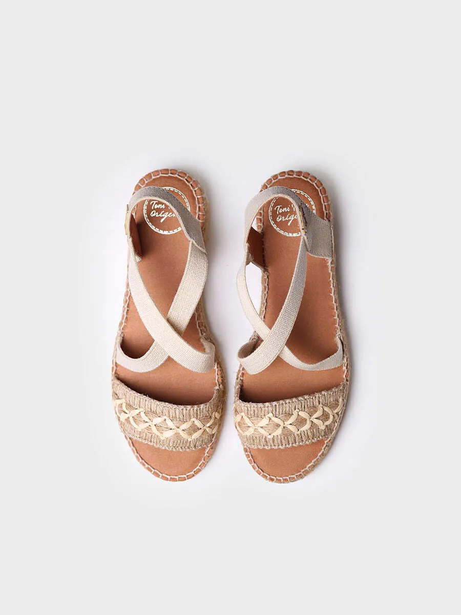 Women's jute wedge sandal - SUSA-BN