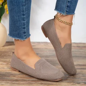 Women’s Slip-On Loafers | Breathable Knit Flats