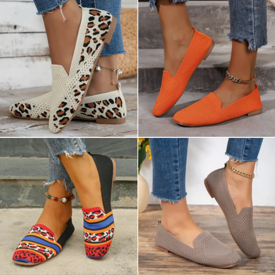 Women’s Slip-On Loafers | Breathable Knit Flats